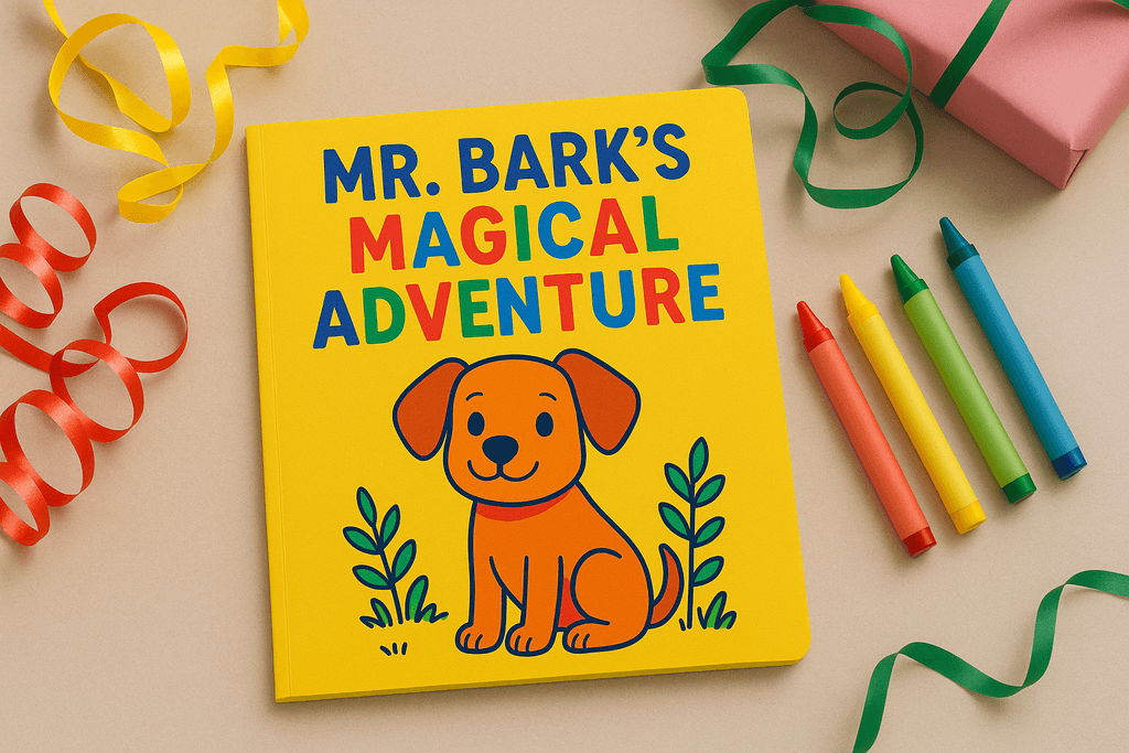 Custom pet-themed coloring book with a dog cover, perfect gift.