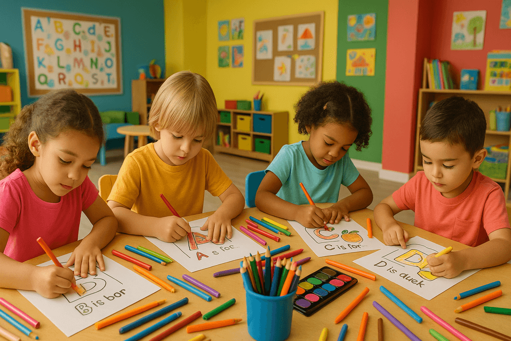 Using Coloring Pages to Support Early Childhood Education