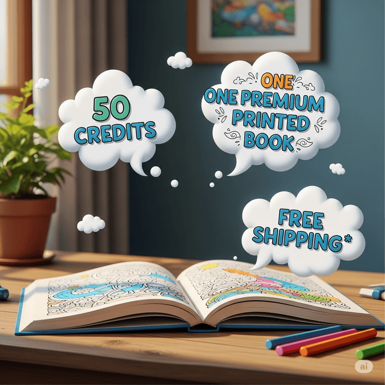 Book bundle with coloring pages
