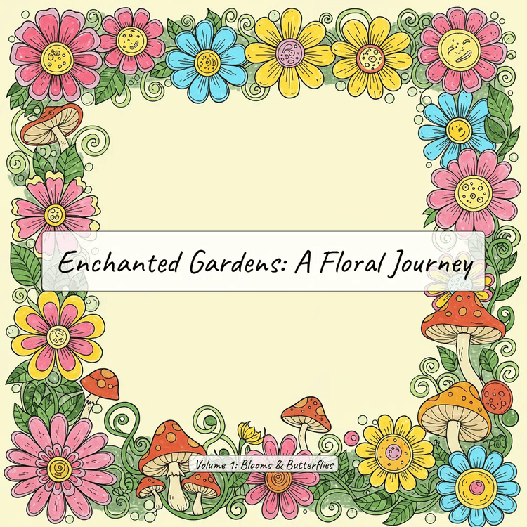 Coloring book cover design preview