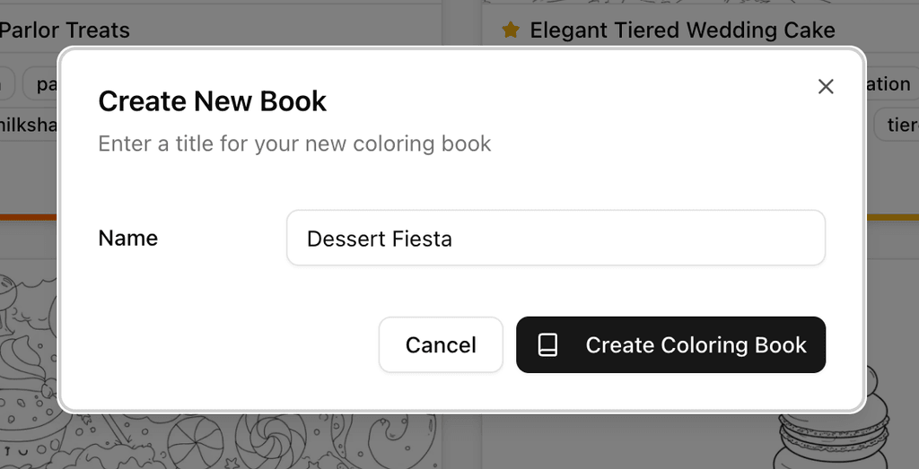Create New Book Modal