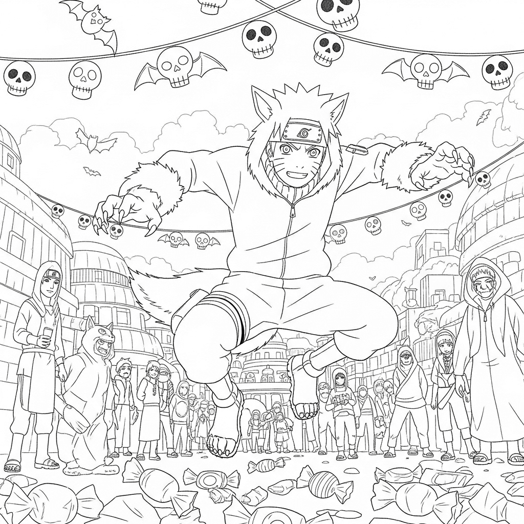 Naruto Werewolf Halloween Leap