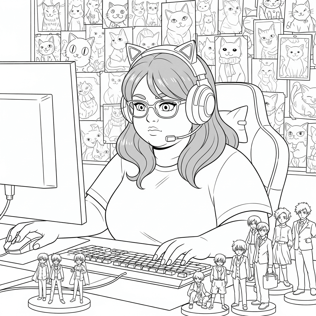 Gamer Girl Cozy Setup