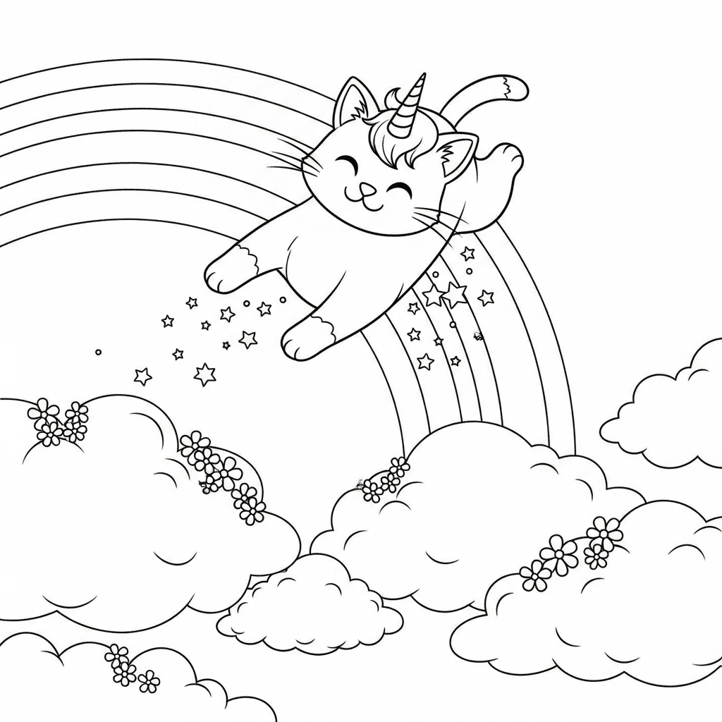 Kitty Unicorn Rainbow Slide