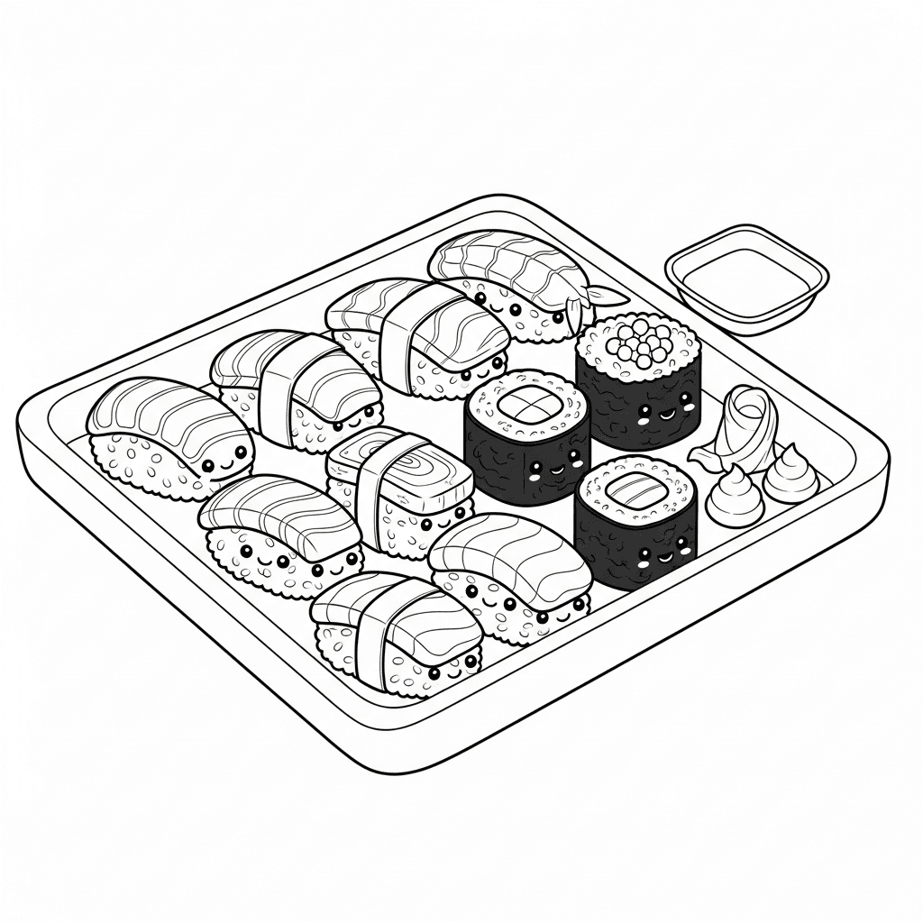 Cute Sushi Meal Platter