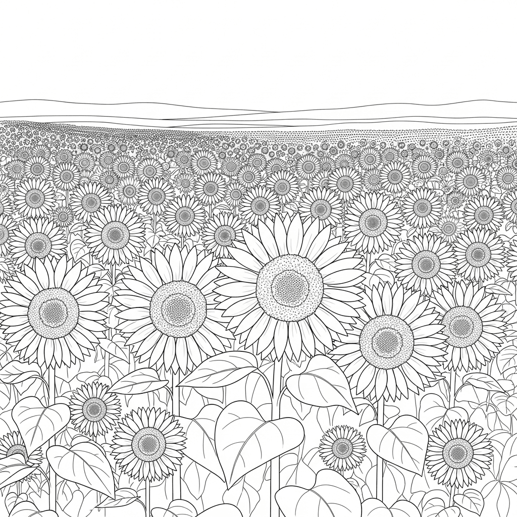 Vast Sunflower Field