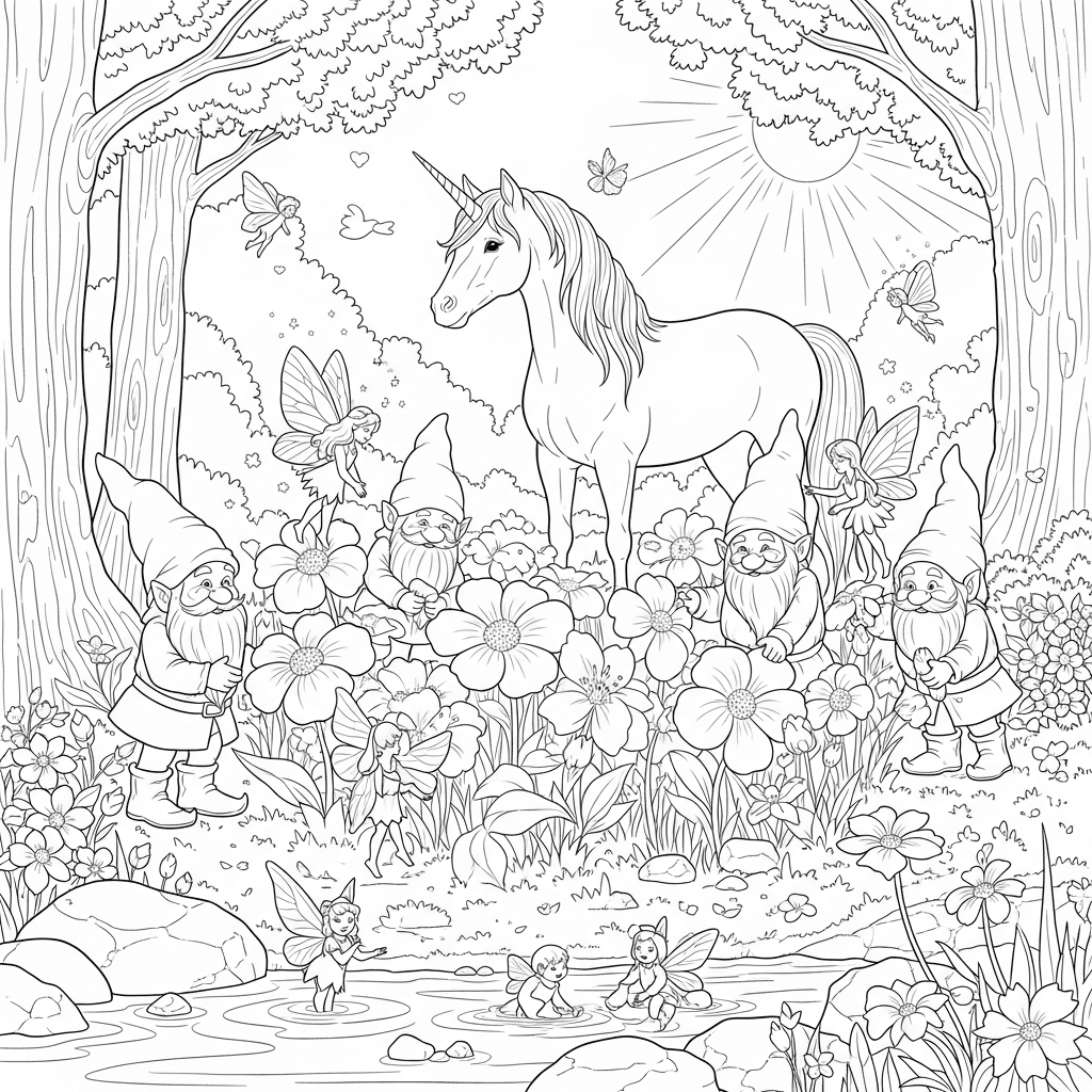 Enchanted Forest Unicorn Garden