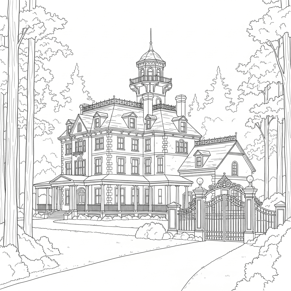 Imposing 1800s Secluded Mansion