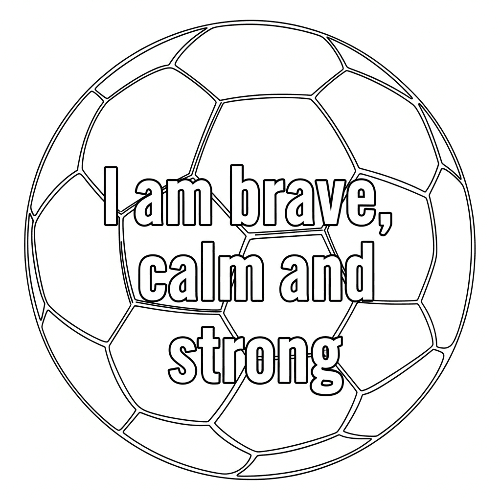 Brave, Calm, Strong Soccer Motif