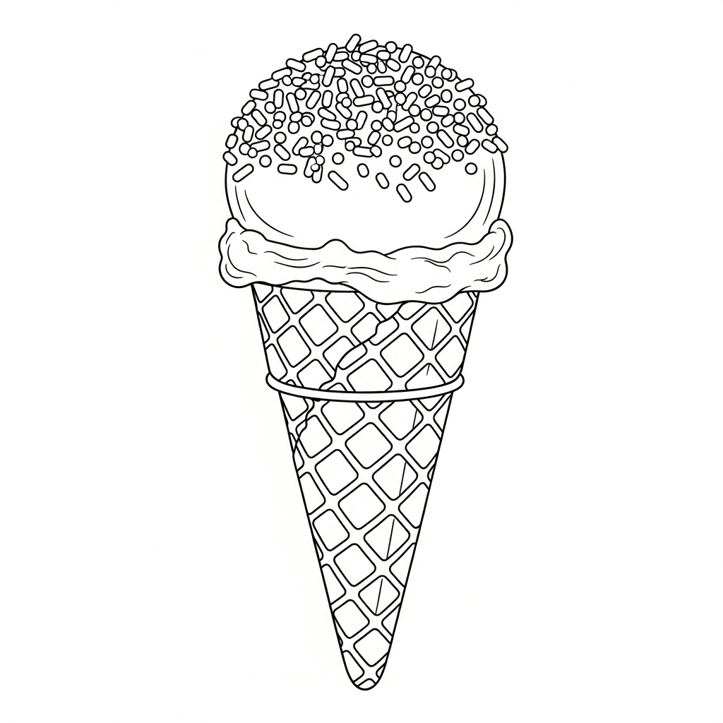 Delightful Sprinkled Waffle Cone