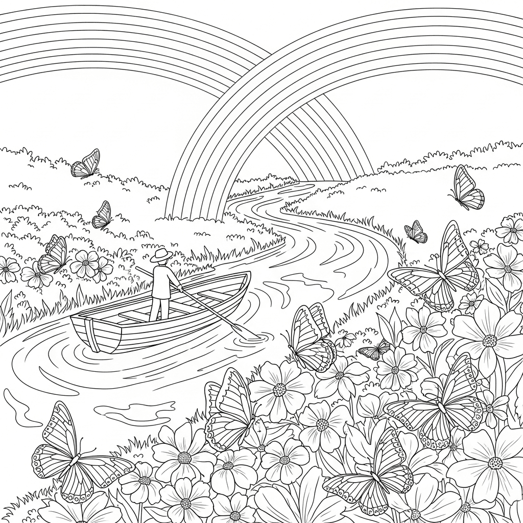 Gentle Boat Down Stream Dream