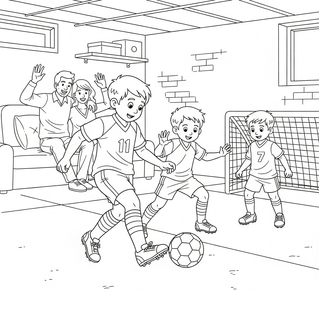 Brothers' Basement Soccer Game