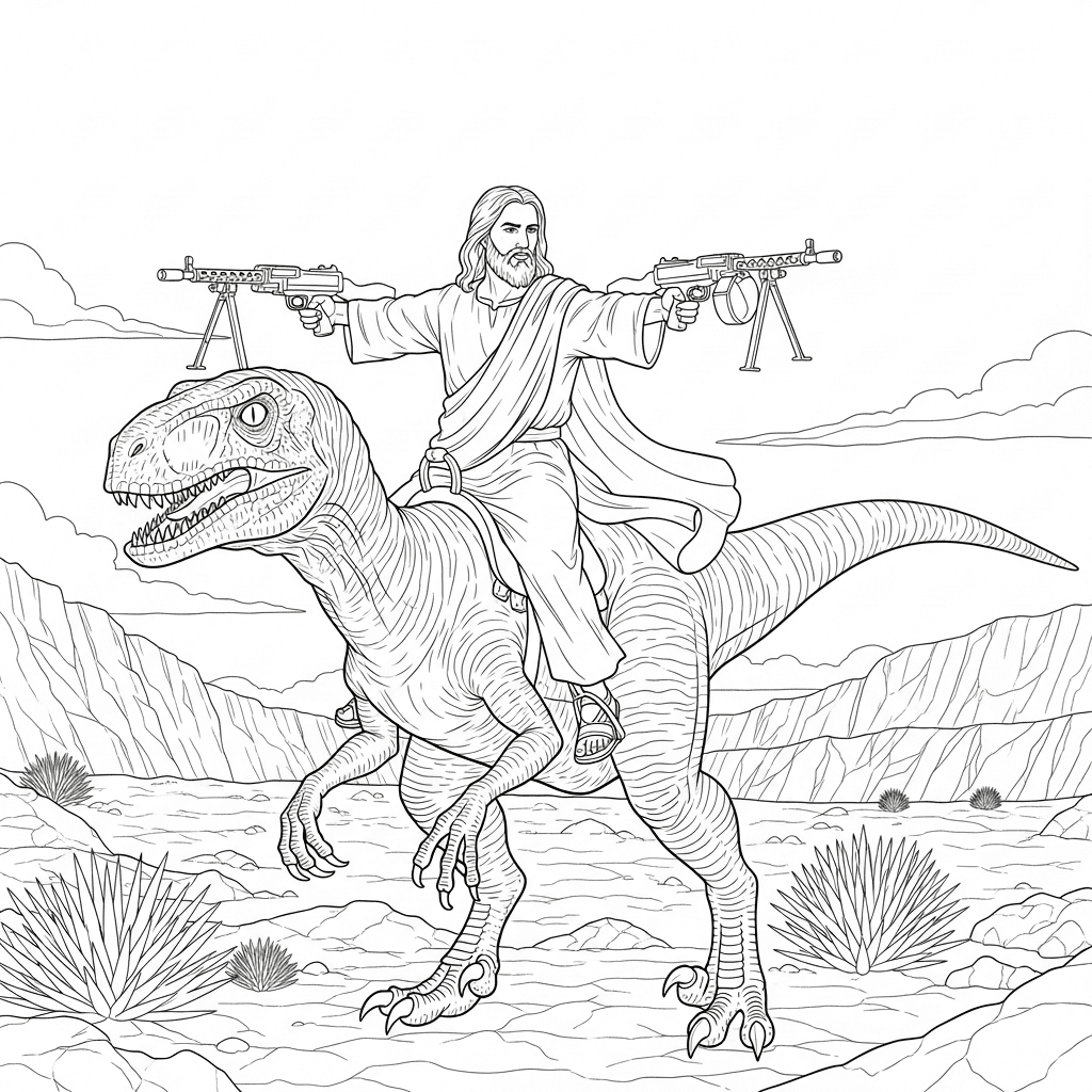 Jesus, Raptor, and MG-42s
