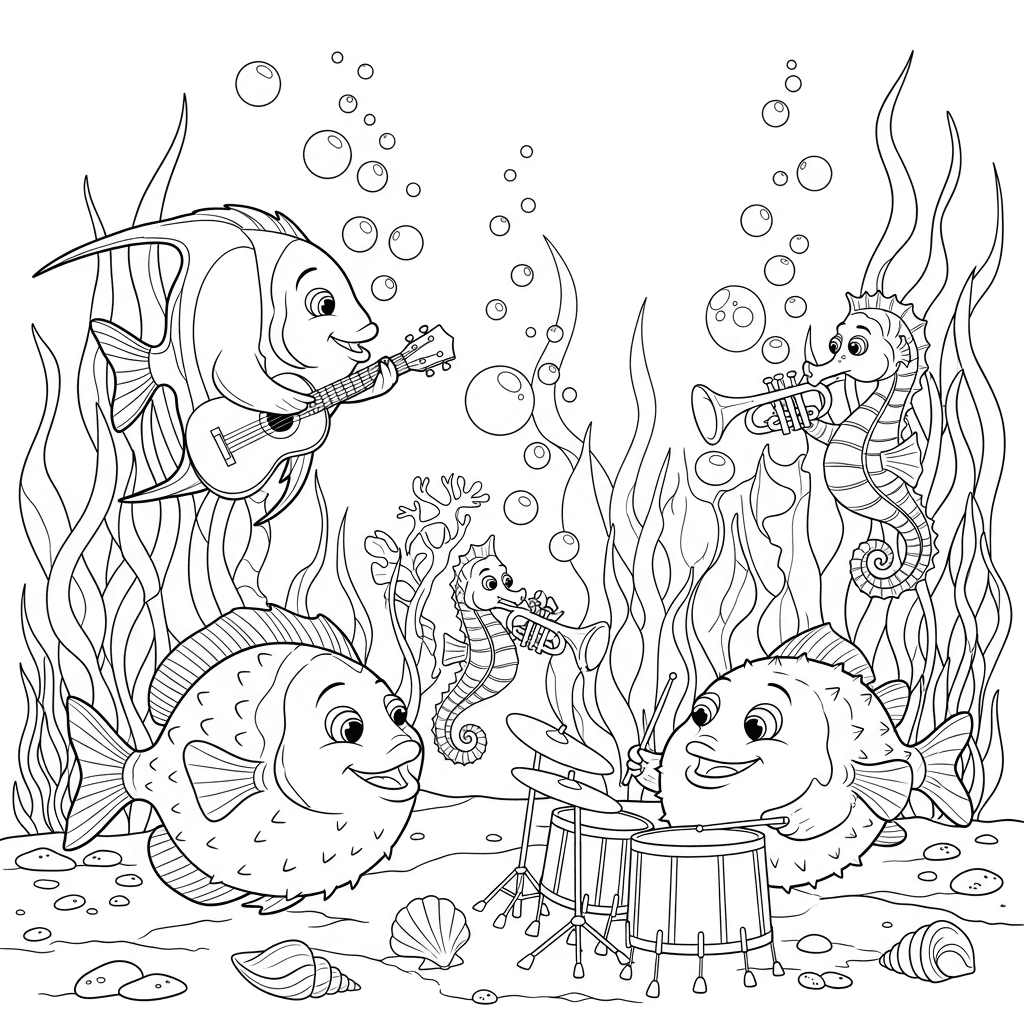 Whimsical Underwater Concert