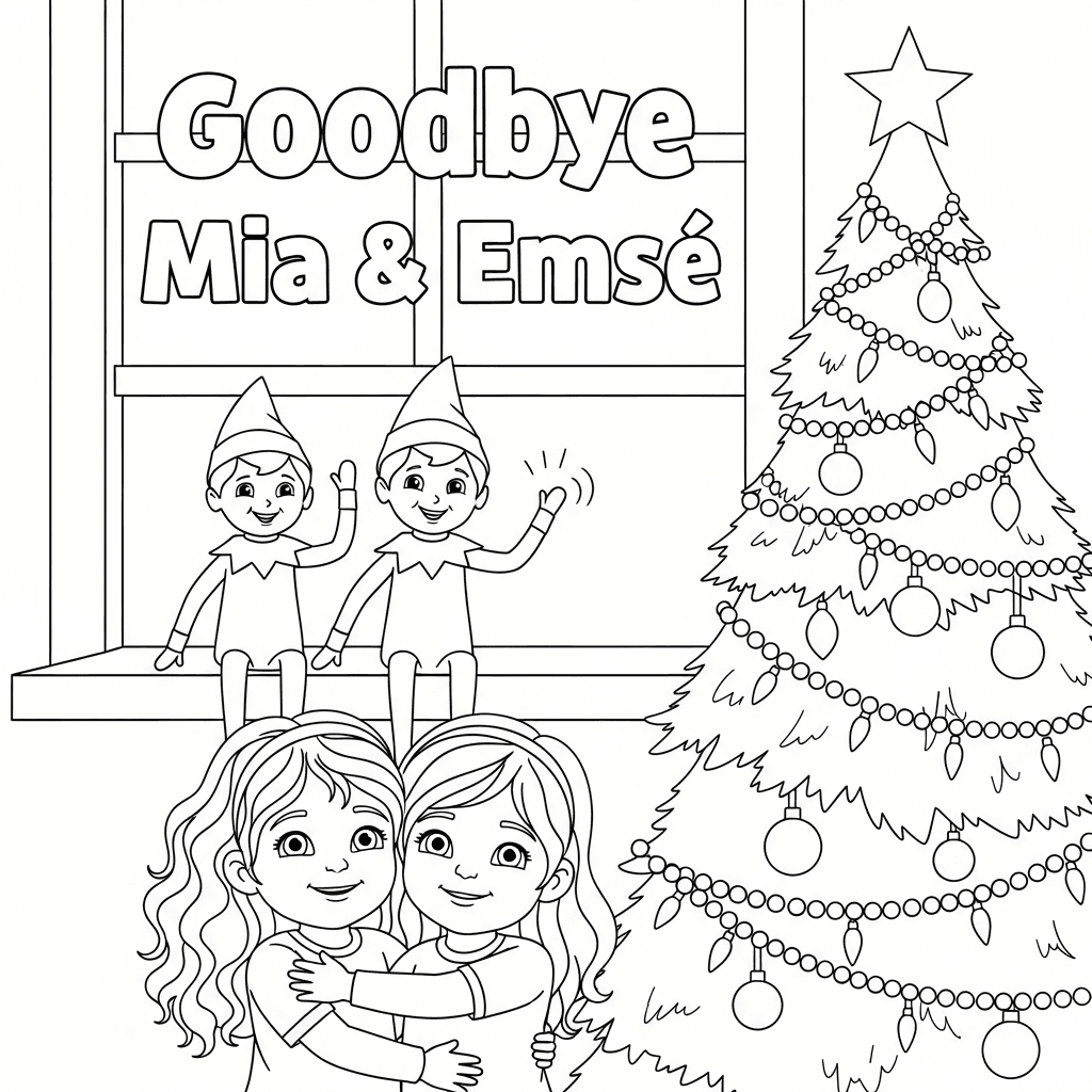 Mia and Esmé's Elf Farewell