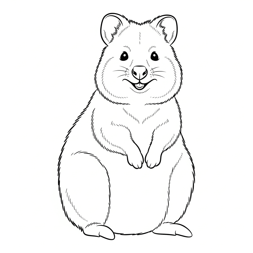 Smiling Quokka Sitting