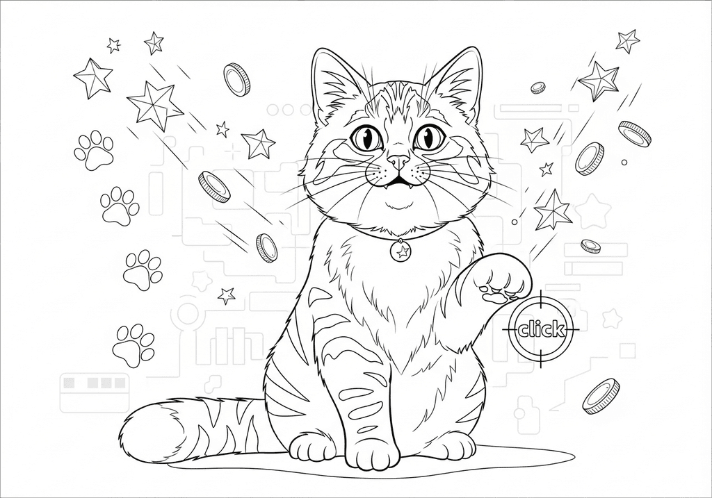 Whimsical Clicker Cat