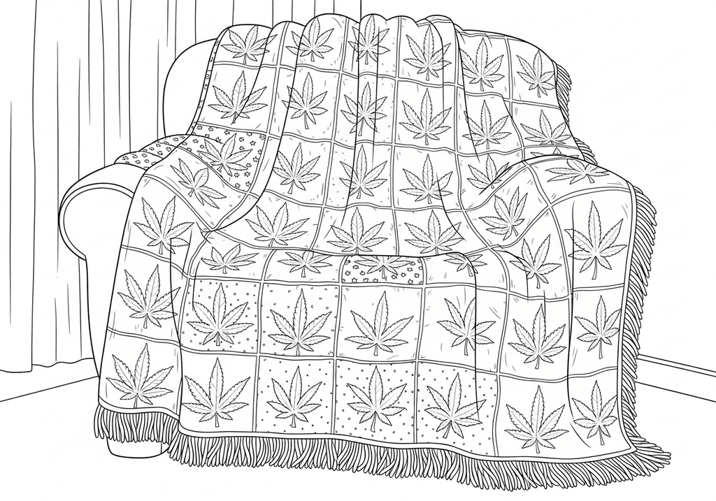 Cannabis Leaf Blanket