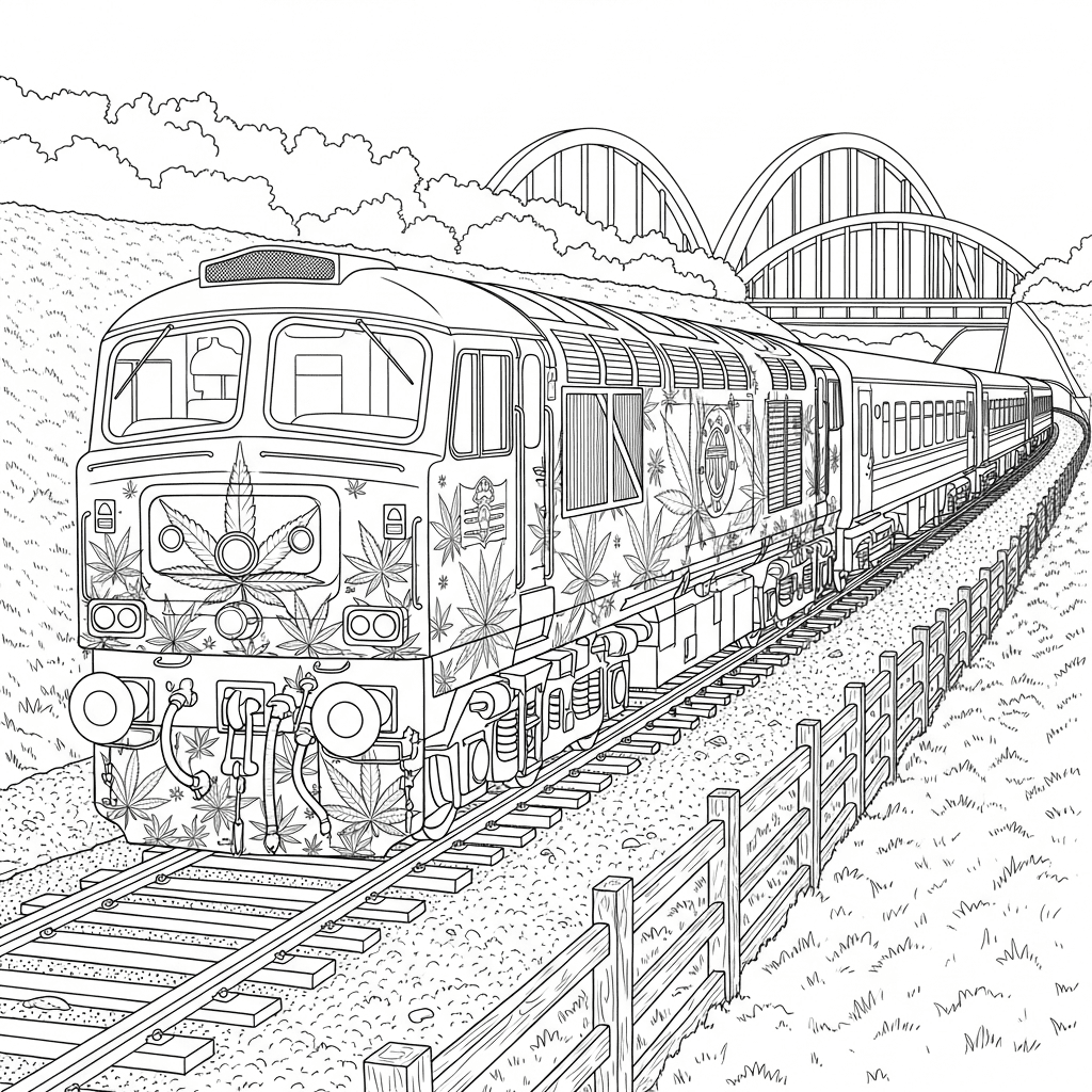 Cannabis Themed Locomotive Journey