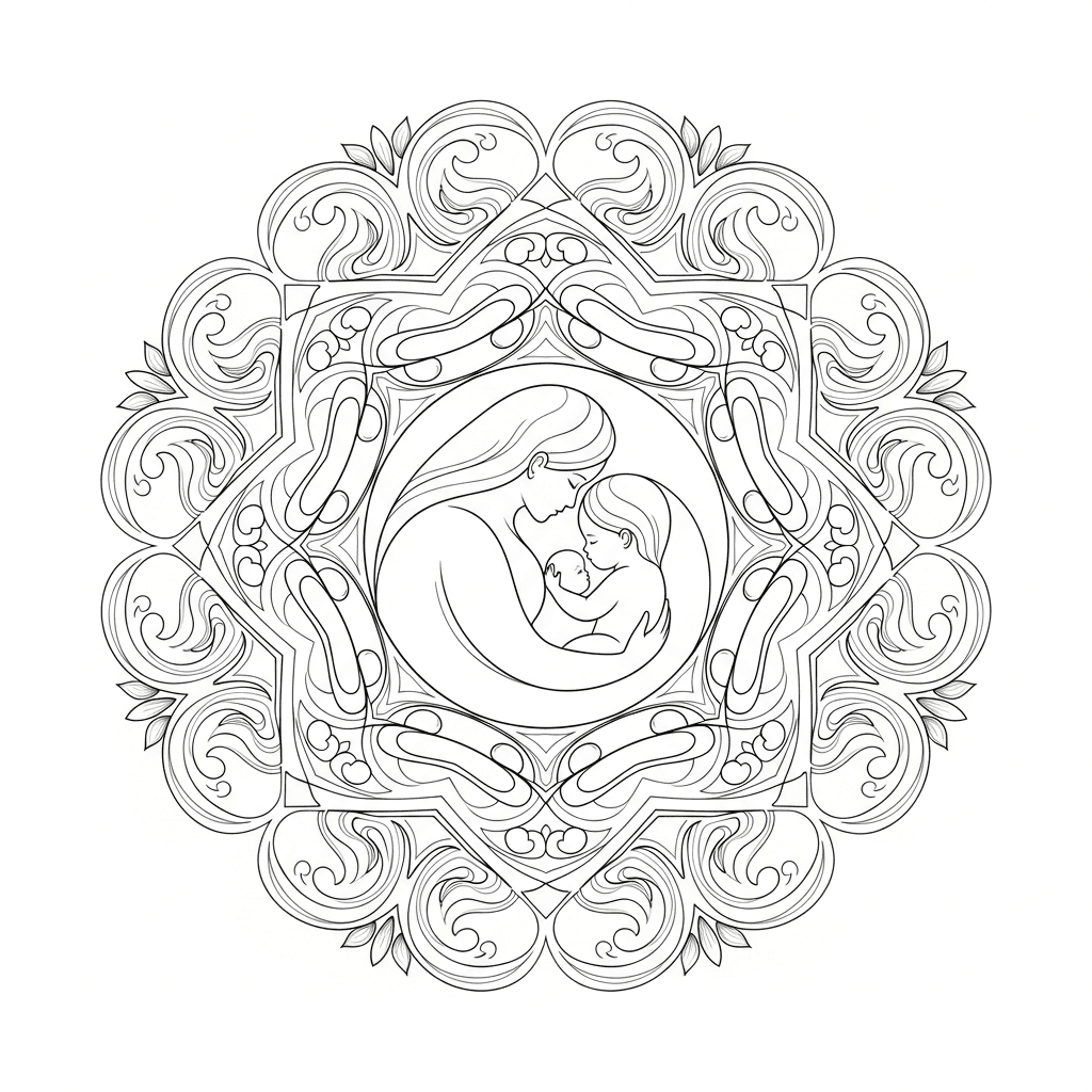 Nurturing Embrace Mandala