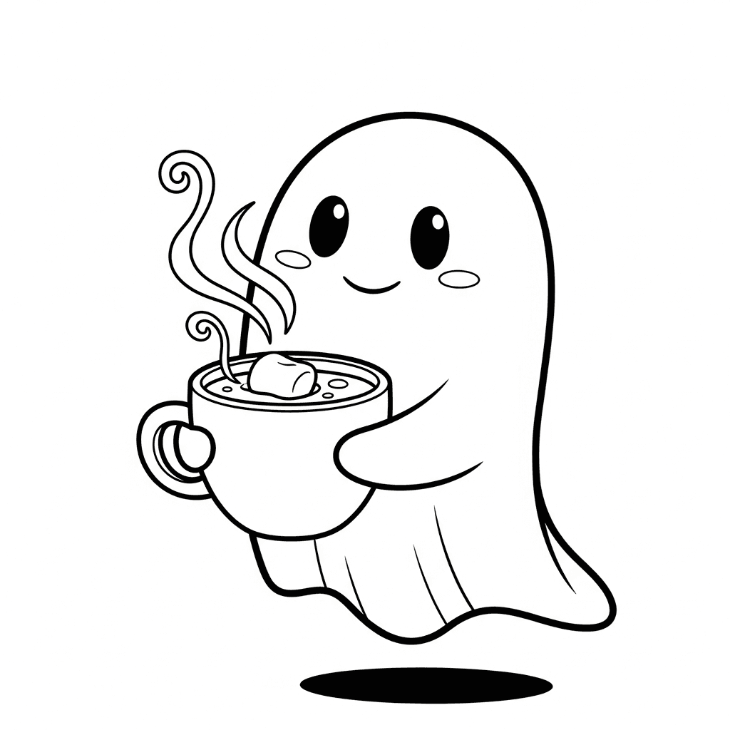 Cozy Ghost Cocoa Time