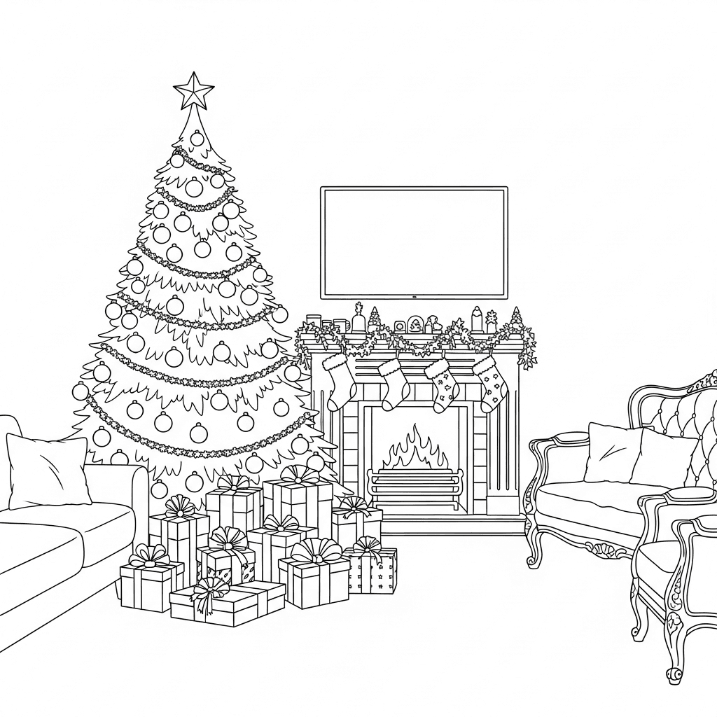 Cozy Christmas Living Room