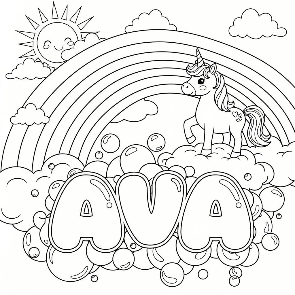 AVA Unicorn Rainbow Fun
