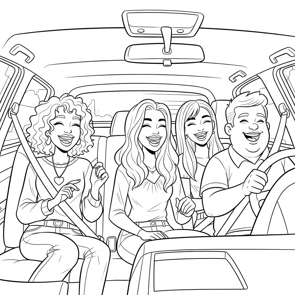 Teen Girls Car Ride