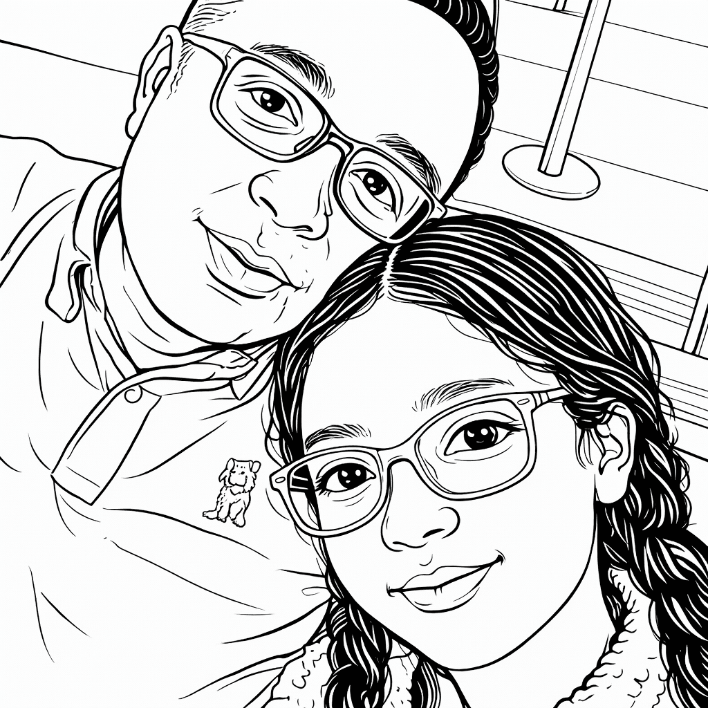 Father Daughter Close-Up