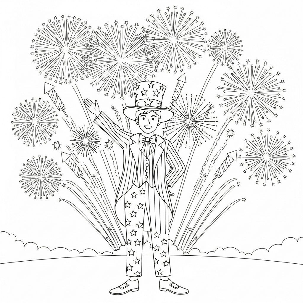 Patriotic Fireworks Celebration