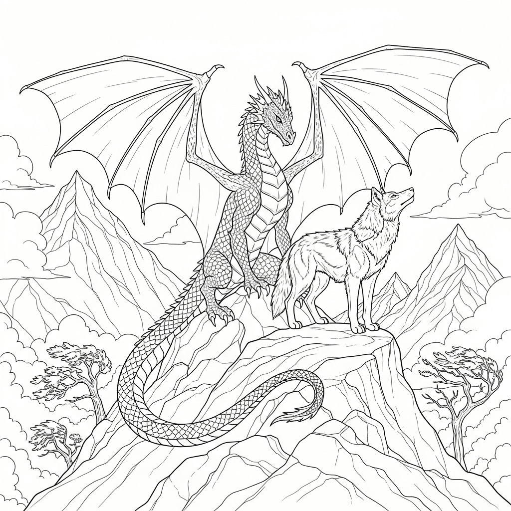 Dragon and Wolf Mountain Guardians