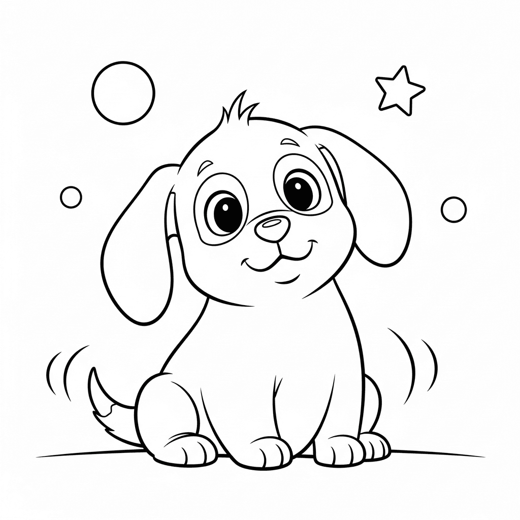Happy Cartoon Puppy