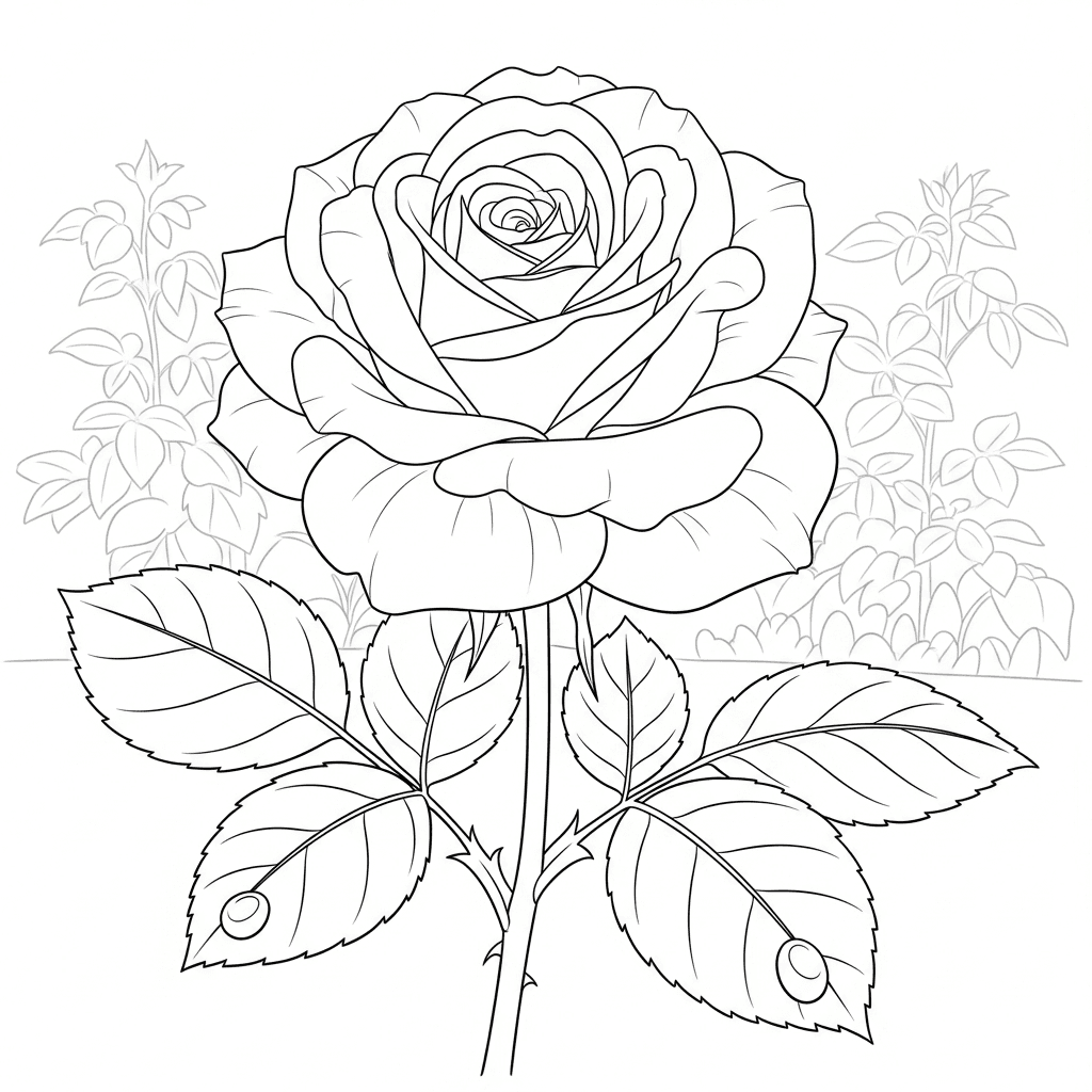 Majestic Blooming Rose