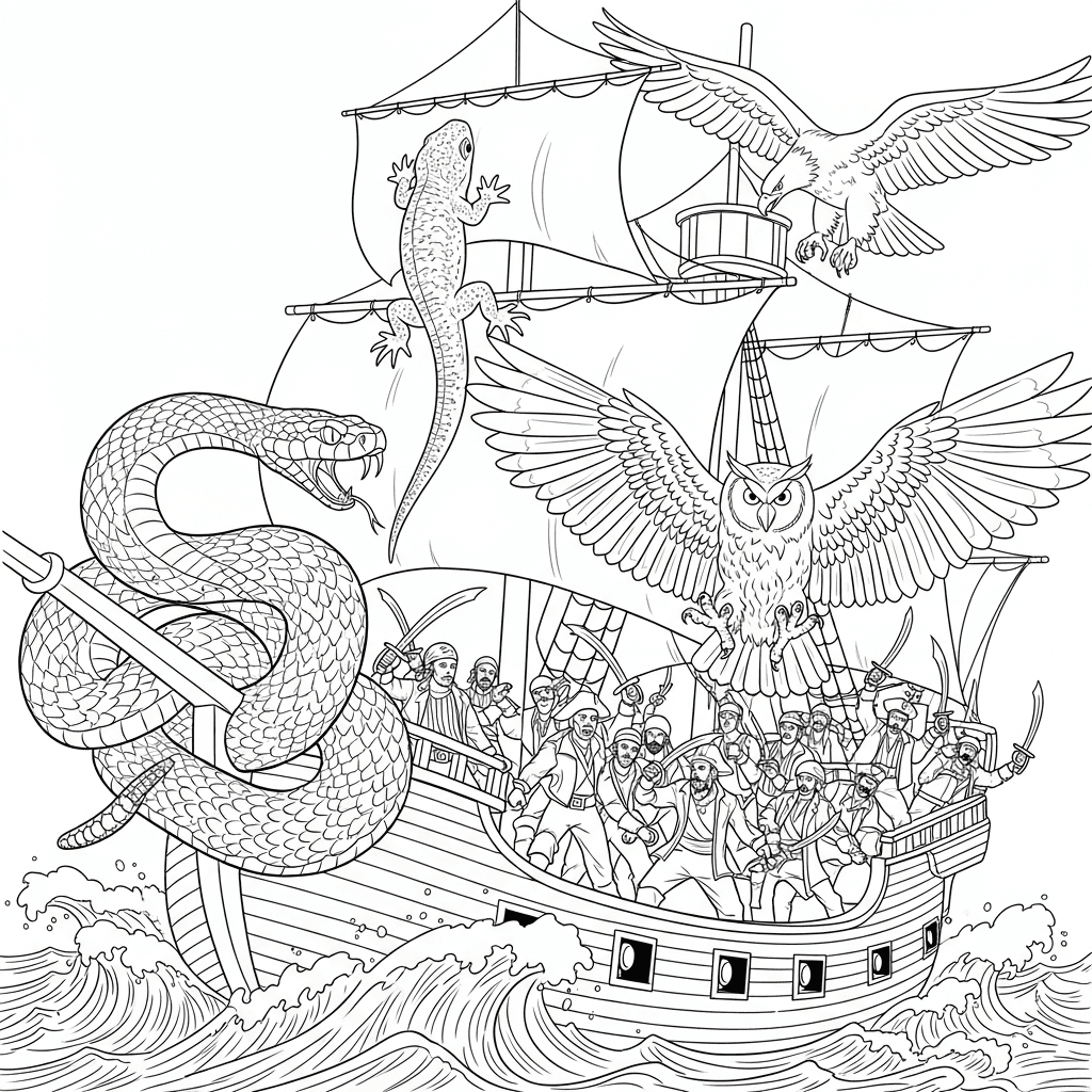 Pirate Ship Animal Attack