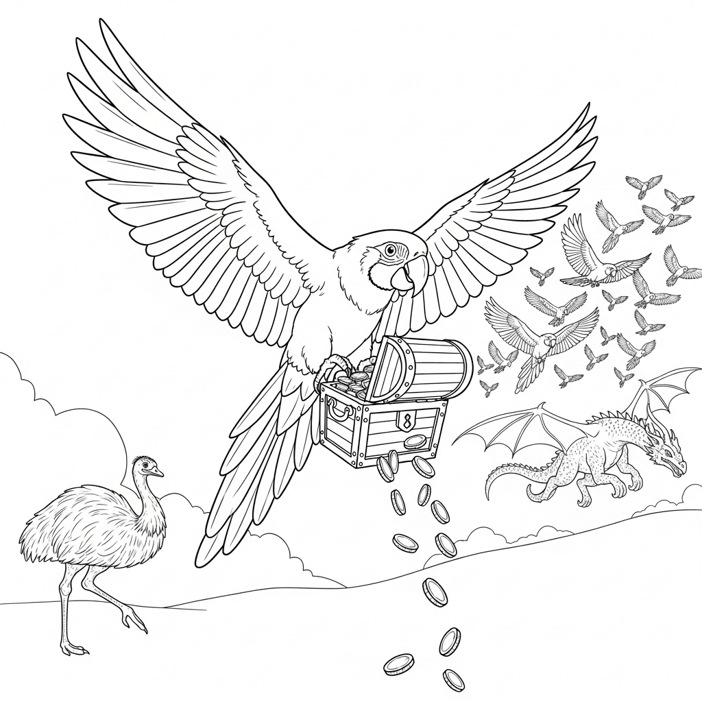 Flying Parrot Treasure Chase