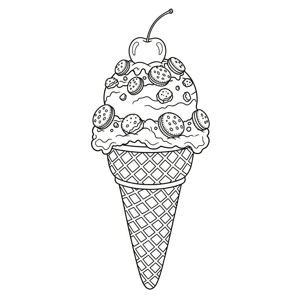 Sweet Ice Cream Delight Cone