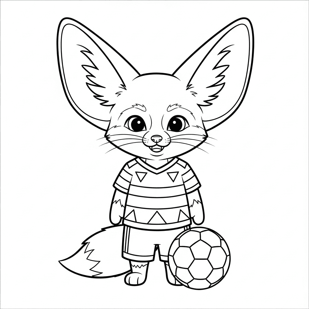 Fennec Fox Soccer Star