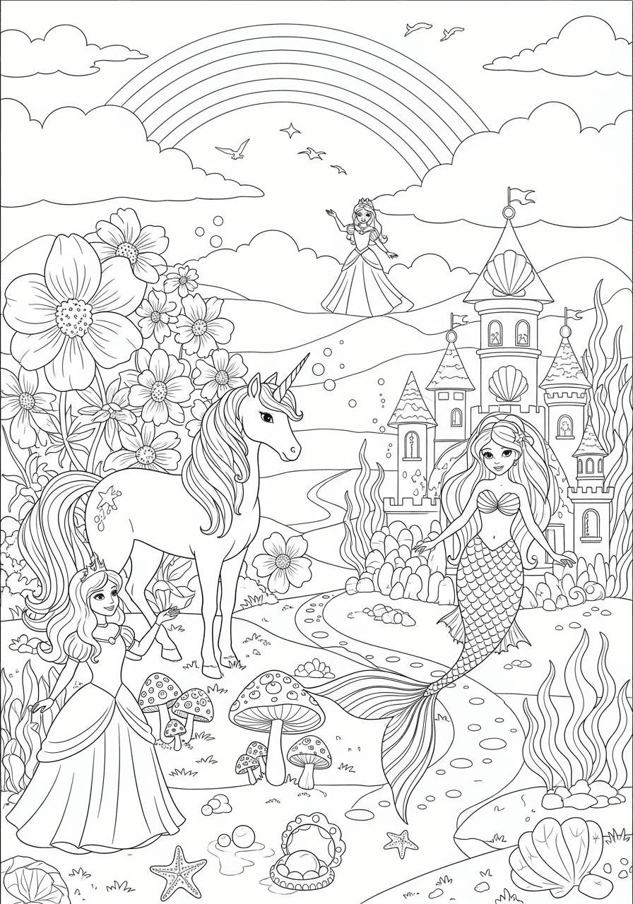 Unicorn Mermaid Princess Dreamscape