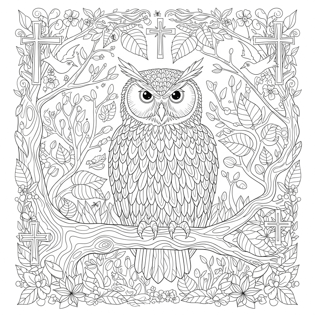 Majestic Intricate Owl