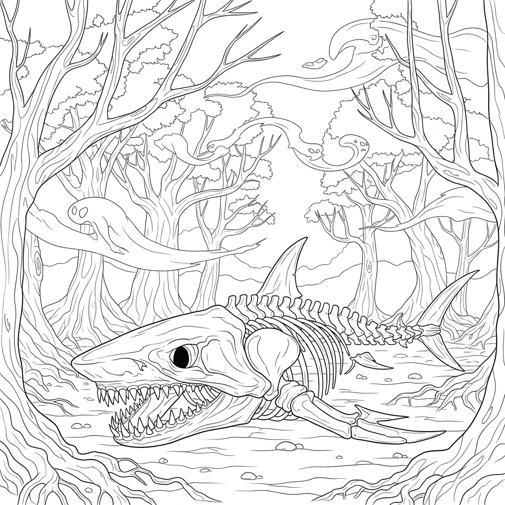 Bone Shark Spooky Forest