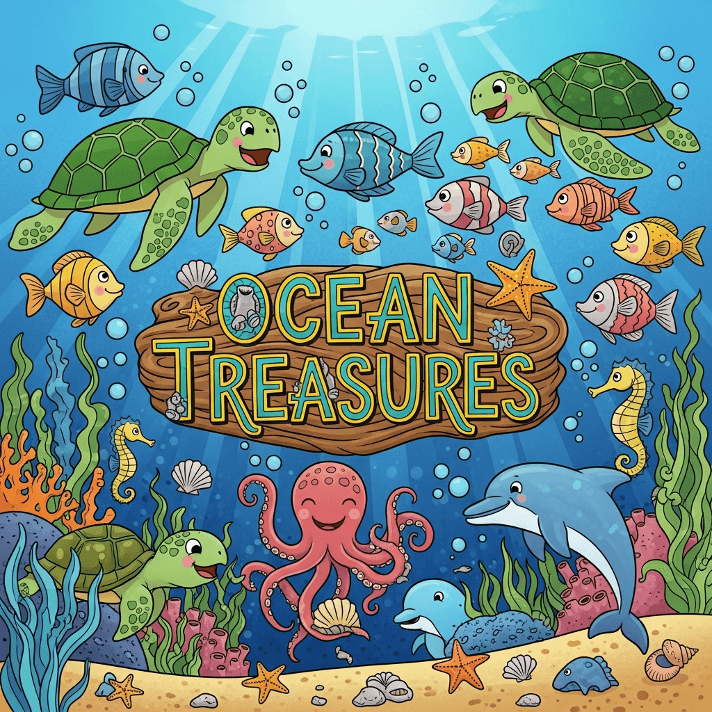 Marine Life & Tropical Coastline Escape Coloring Book cover