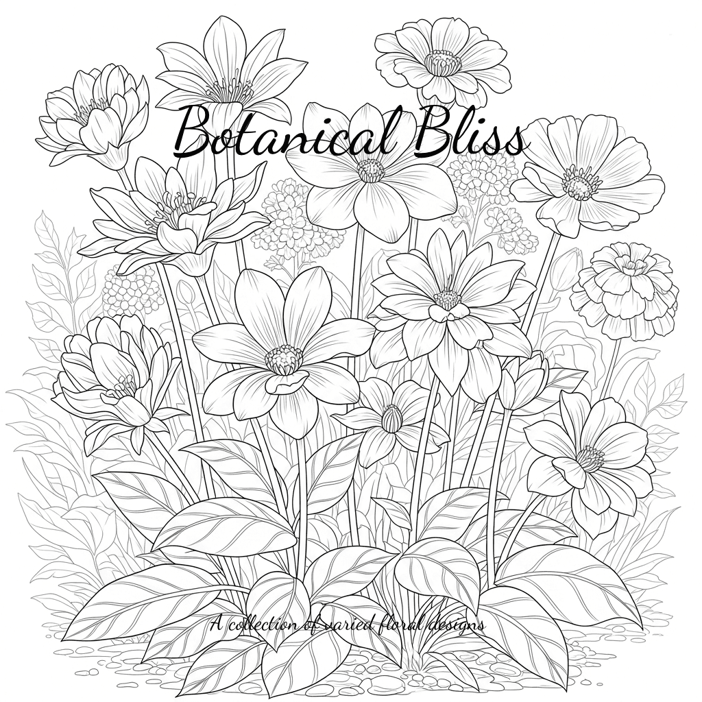 Garden and Floral Artistry Coloring Book cover