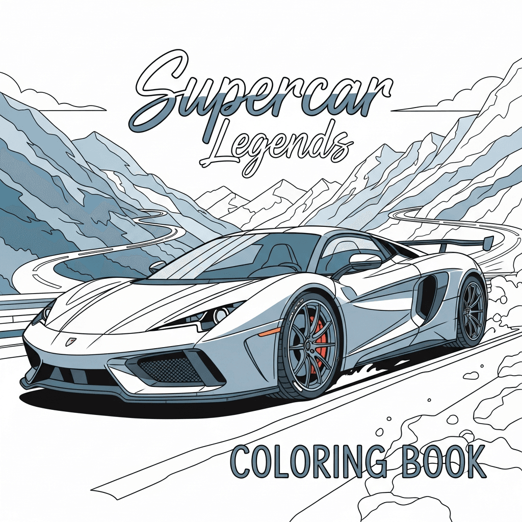 Supercar Legends Coloring Book cover
