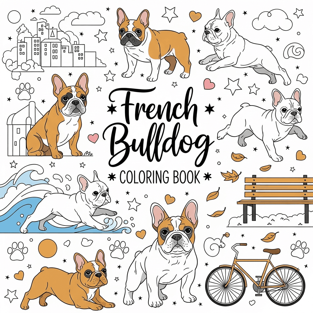 French Bulldog Coloring Book cover