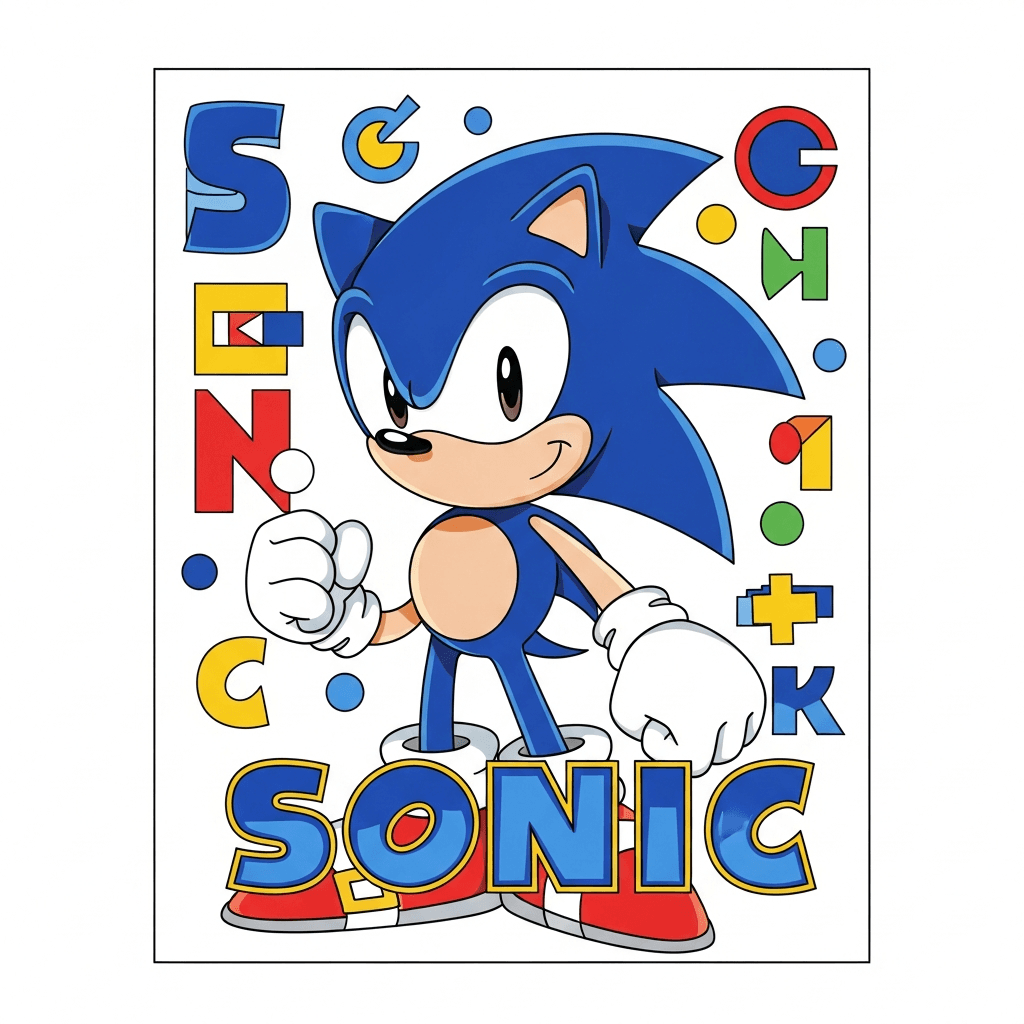 Dash into Action with Sonic & Friends Coloring Book cover