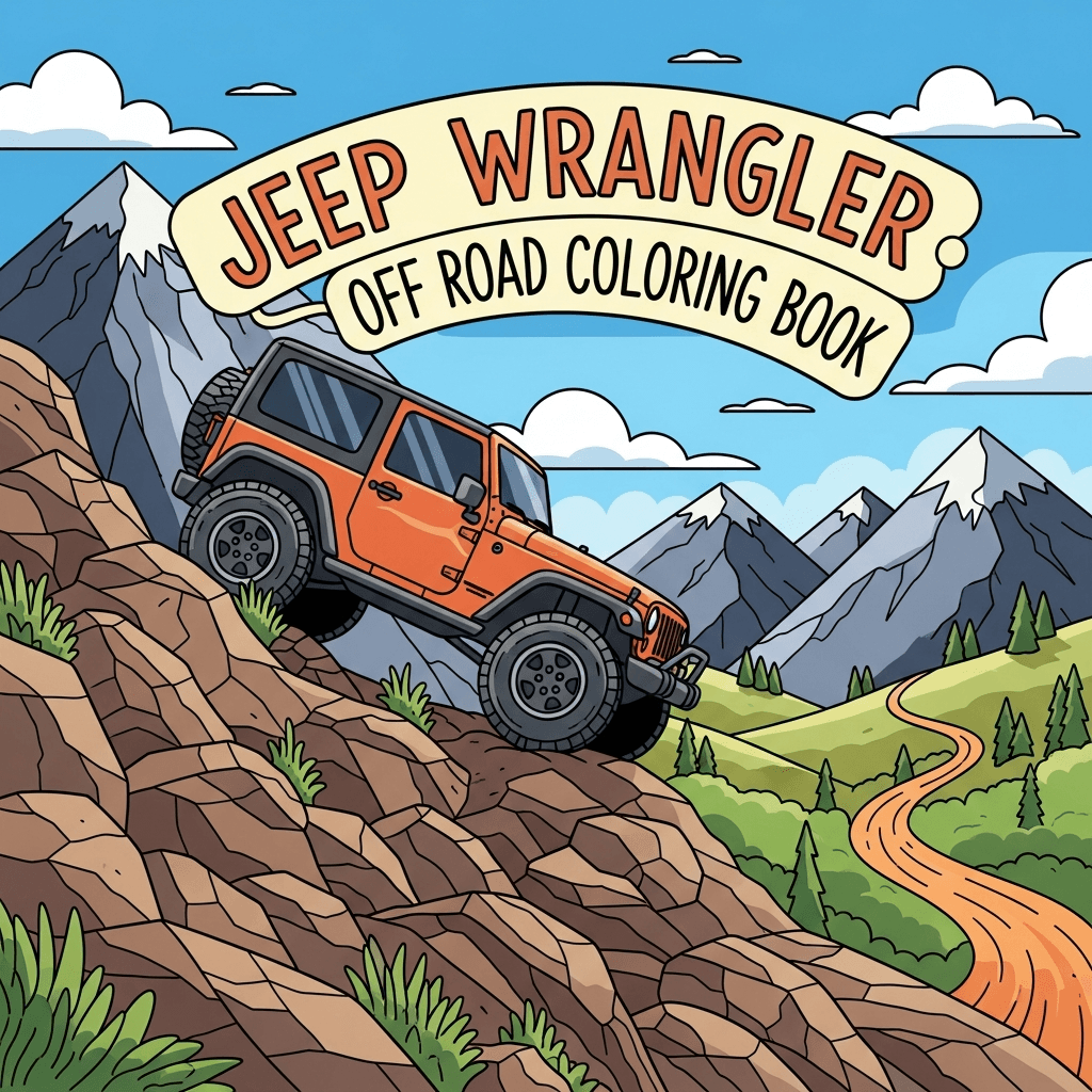 Jeep Wrangler Off Road Coloring Book cover