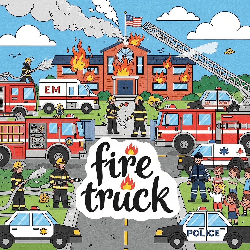 Heroes on Wheels: Community Services Coloring Book cover