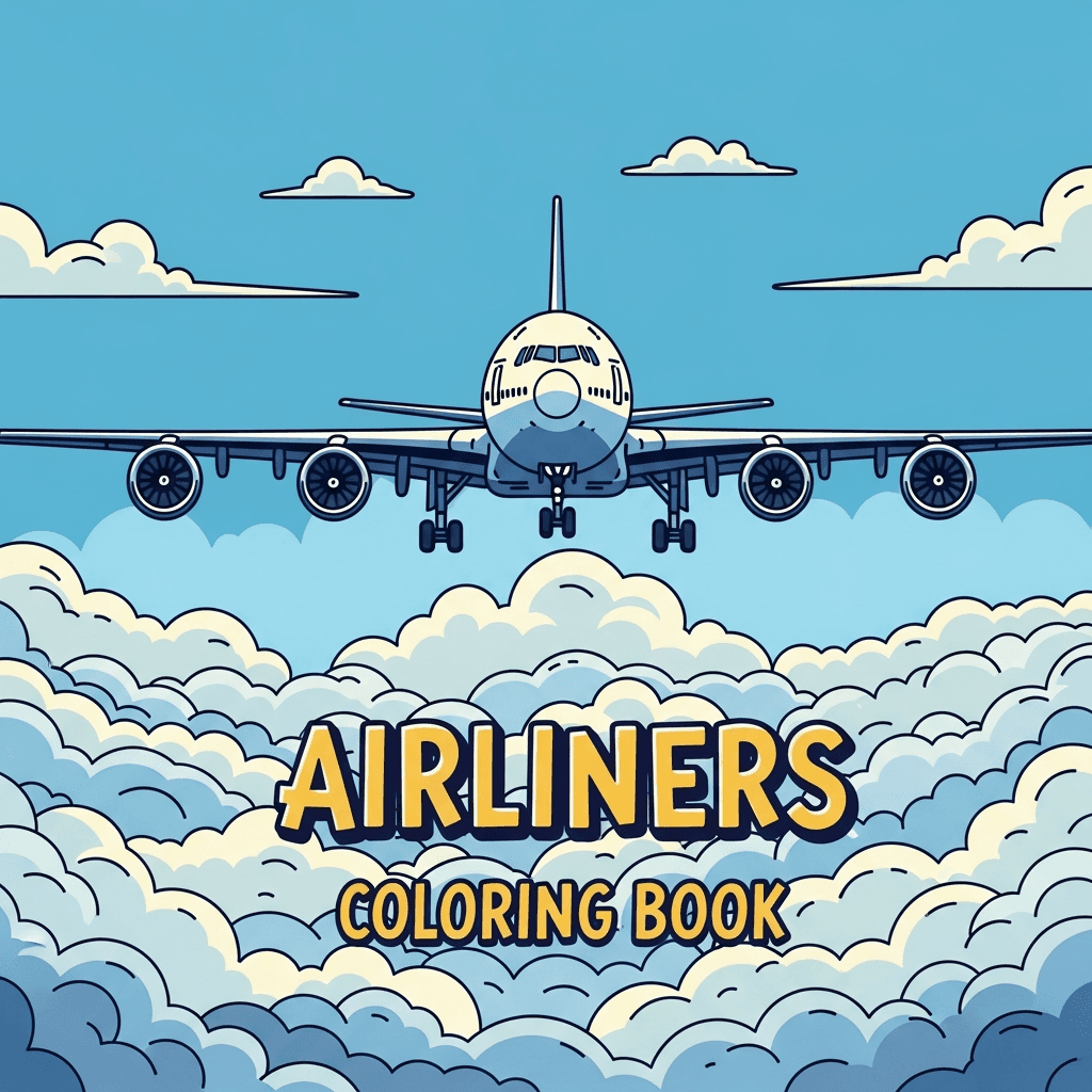 Airliners Coloring Book cover