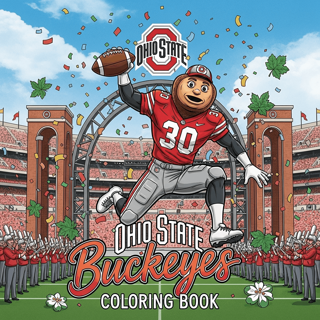 Ohio State Buckeyes Coloring Book cover