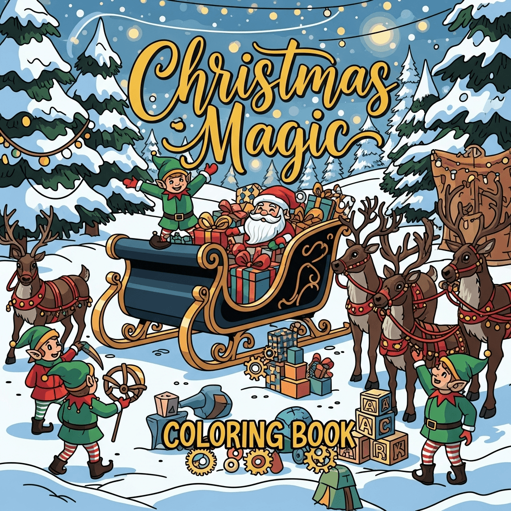 Christmas Magic Coloring Book cover